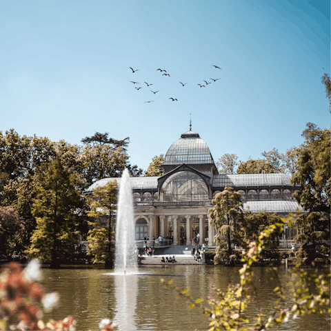 Enjoy long walks in El Retiro Park, set across from the apartment