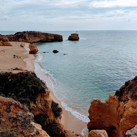 Visit the beaches of Albufeira, just twenty-five minutes away by car