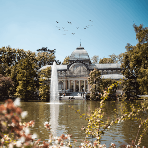 Walk to nearby El Retiro Park for a fresh air stroll