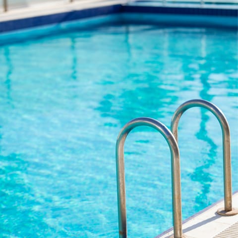 Splash about in the communal swimming pools
