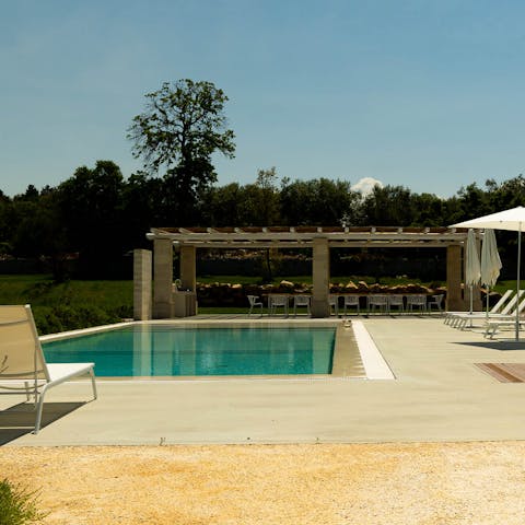 Swim in the pool when the Italian sun is shining