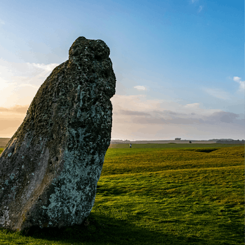 Explore this county's world-famous Neolithic sites – Stonehenge is a forty-minute drive and Avebury is three