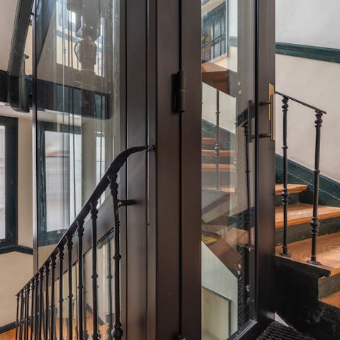 Skip the stairs and take the lift up to your apartment