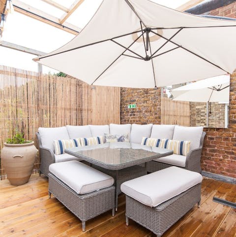 Sip sparkling wine on your private roof terrace