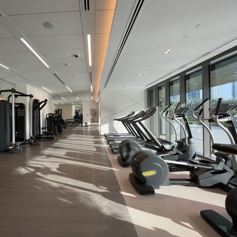 Start your day with a workout session in the fitness centre