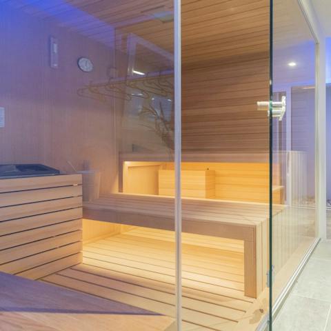 Settle into the on-site sauna and let your cares melt away