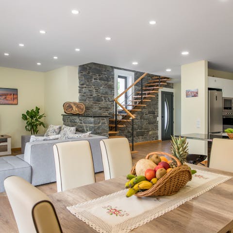 Tuck into some local Portuguese delicacies at the dining area