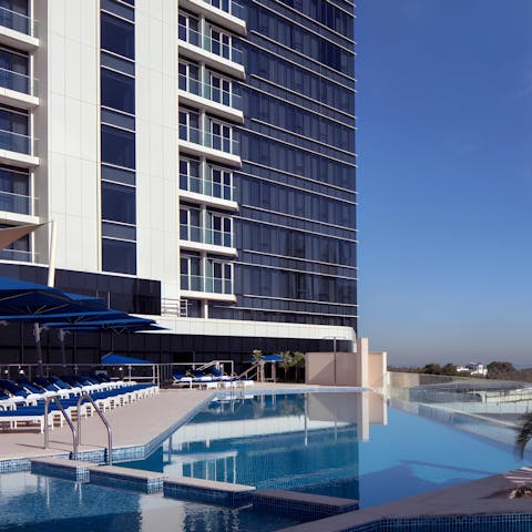 Cool off with a dip in the communal pool