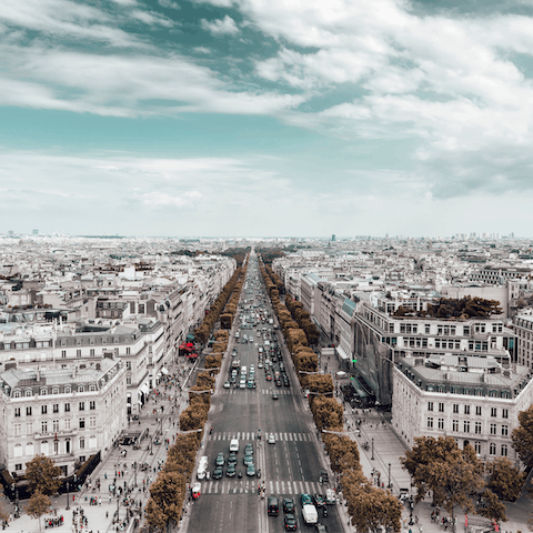 Enjoy a leisurely shopping trip along the Champs-Élysées