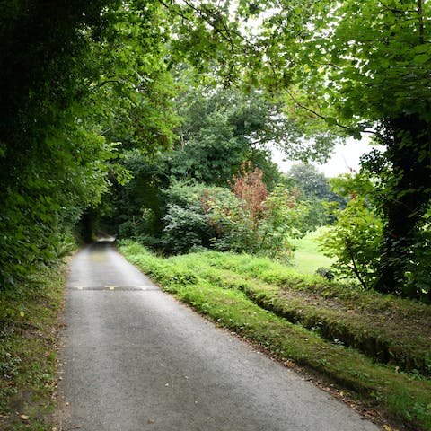 Stroll through the leafy lanes to the Camel Trail, a five-minute walk from this home