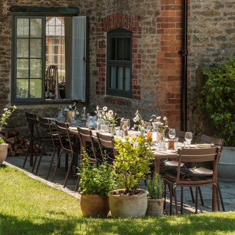 Savour idyllic afternoons relaxing in the private garden 