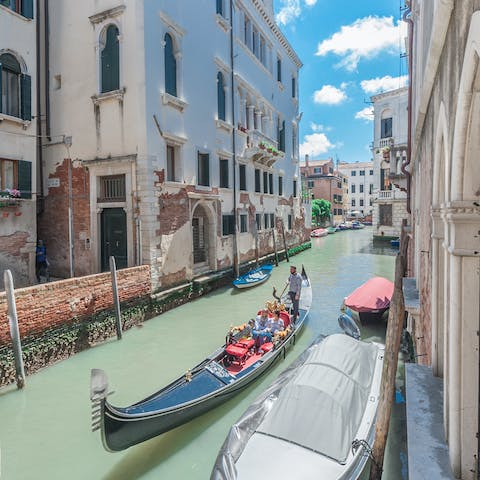 Explore Venice's canals, right outside your door