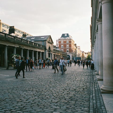 Dine out in Covent Garden, only a twenty-minute walk away