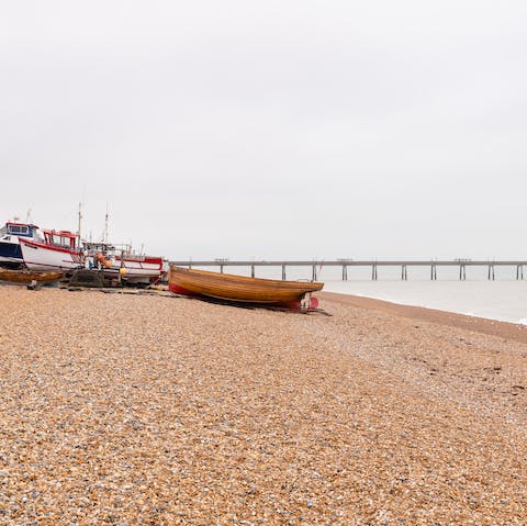 Pay a visit to Deal's pebbly beach, which sits at the end of the road