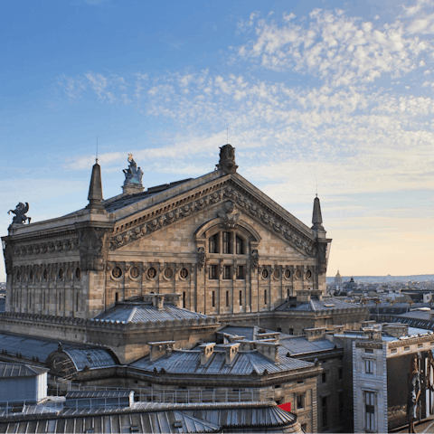 Take a tour of the stunning Opera Garnier – it's a short walk away