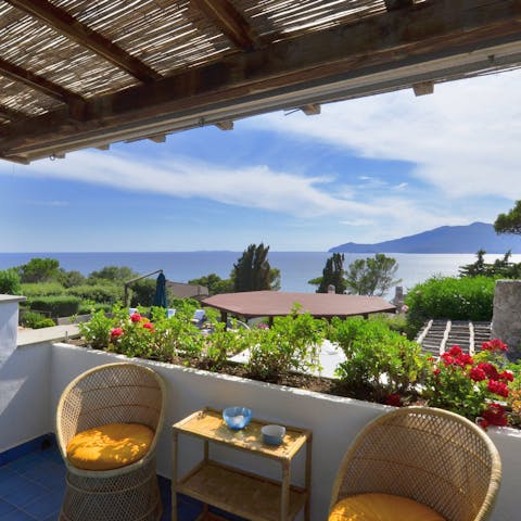 Start your mornings with a cup of coffee on the balcony