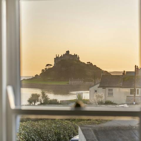 Look out over St. Michael's Mount from your bedroom