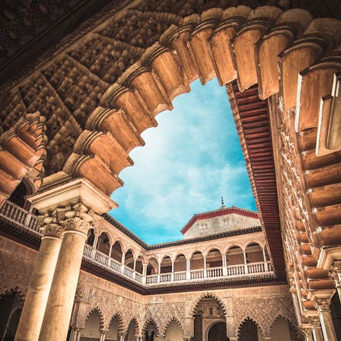 Take a short stroll over to visit the stunning Royal Alcázar of Seville