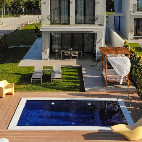 Splash and swim in your private pool all day