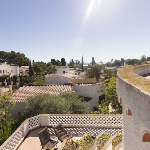 Relax on the terrace and admire the views