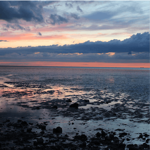 Make the half-hour walk to Heacham South Beach