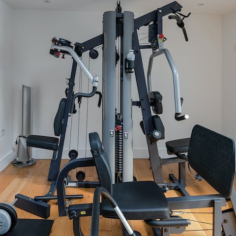 Keep on top of your fitness regime in the dedicated gym