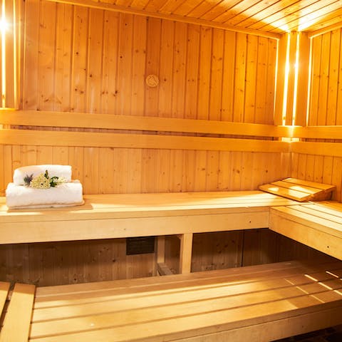 Sweat out all your stresses in the sauna