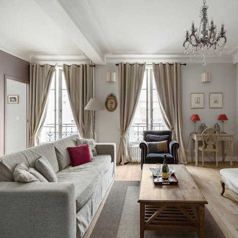 Stay in a beautifully styled apartment reminiscent of old Paris