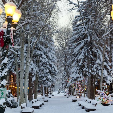 Explore eateries and shops in Snowmass village