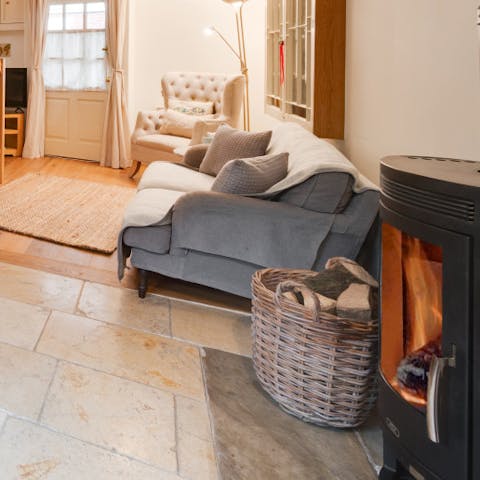 Throw another log in the wood-burner to keep the place cosy warm