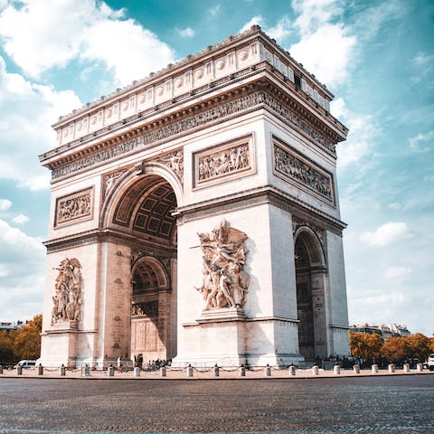 Visit the Arc de Triomphe – you're just a five-minute walking away