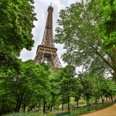 Stroll to Champ de Mars for a picnic with an Eiffel Tower view – it's only a few minutes away