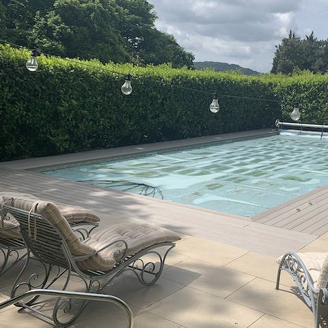 Take a dip in the shared pool during summer months