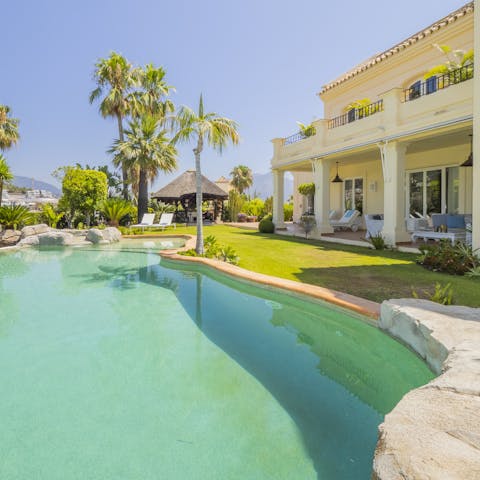 Enjoy a relaxing swim in your private pool, just the respite needed from the Spanish sun