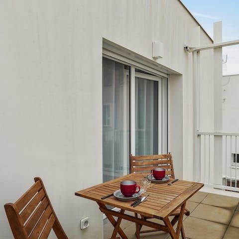 Wake up with breakfast on your private balcony