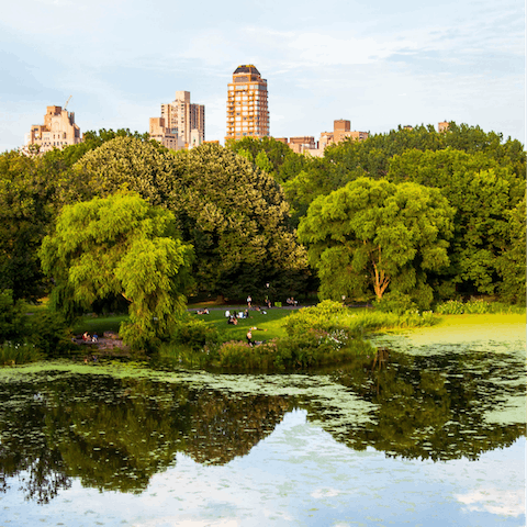 Find peace and calm while walking through nearby Central Park