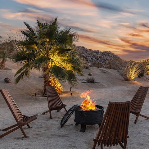 Spend an evening stargazing around the fire pit