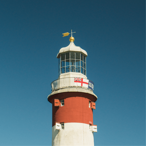 Drive down to the Smeaton's Tower memorial and walk through Hoe Park
