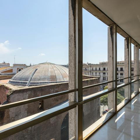 Sip local wine on the balcony in the evenings as you watch the sun set 