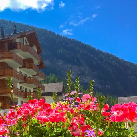 Take in the stunning mountain views from your private balcony