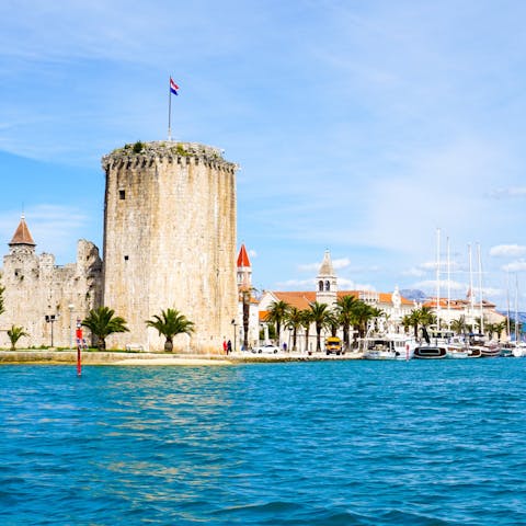 Explore the historic town and harbour of Trogir, a mere five-minute drive away