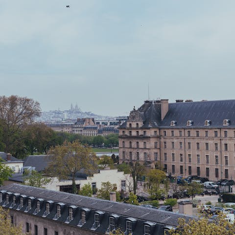 Visit the Hôtel National des Invalides, a fifteen-minute stroll away from this home
