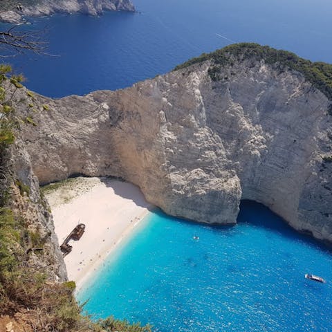 Explore the stunning island of Zakynthos - with beautiful beaches only a nineteen-minute drive away