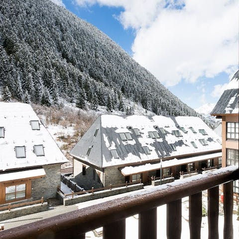 Take a peaceful moment to yourself out on the balcony, sipping on a coffee and drinking in the views