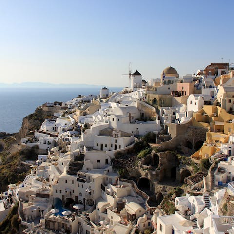 Explore the picturesque towns of Santorini by car