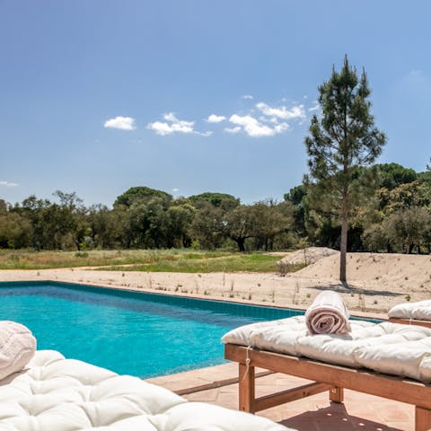 Feel a wonderful sense of peace while relaxing by the pool