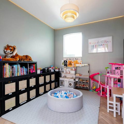 Enjoy some quiet time while kids play in the playroom