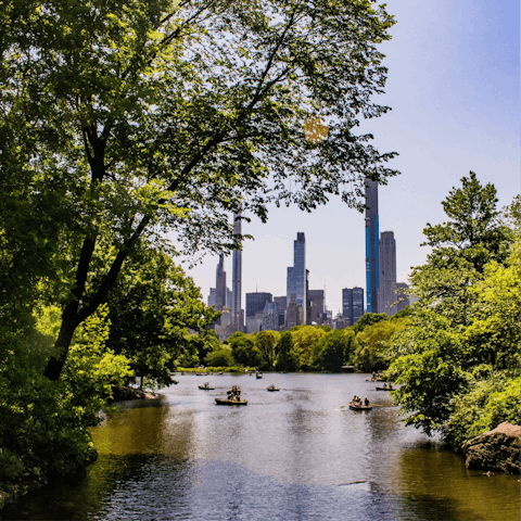 Enjoy a fresh air stroll around Central Park, a short distance away