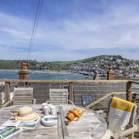 Look forward to enjoying breakfast view views of the River Dart