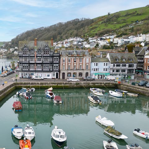 Stroll around Dartmouth Harbour, a five-minute walk away